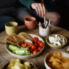 Hangemaakt Klat Keramiek collectie Hopper frisse kleuren Hopper Chips & dipschaal