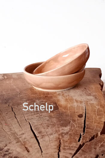 Hangemaakt Klat Keramiek collectie Hopper kom schelp