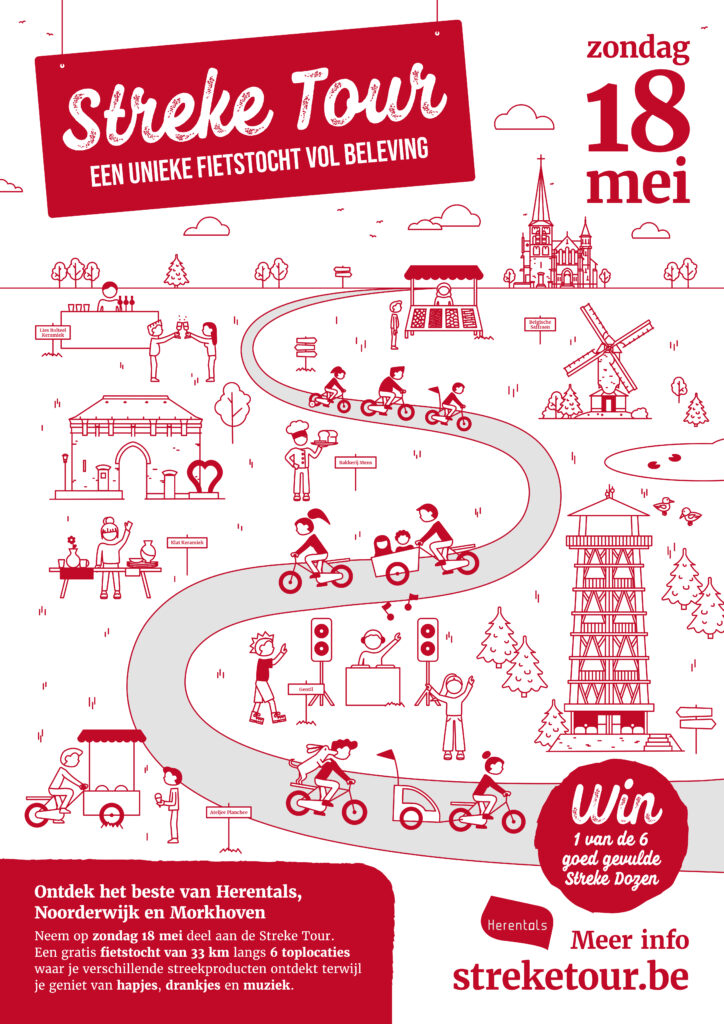 Streke Tour fietstocht door Herentals Noorderwijk Morkhoven Klat Keramiek Atelier Stopplaats