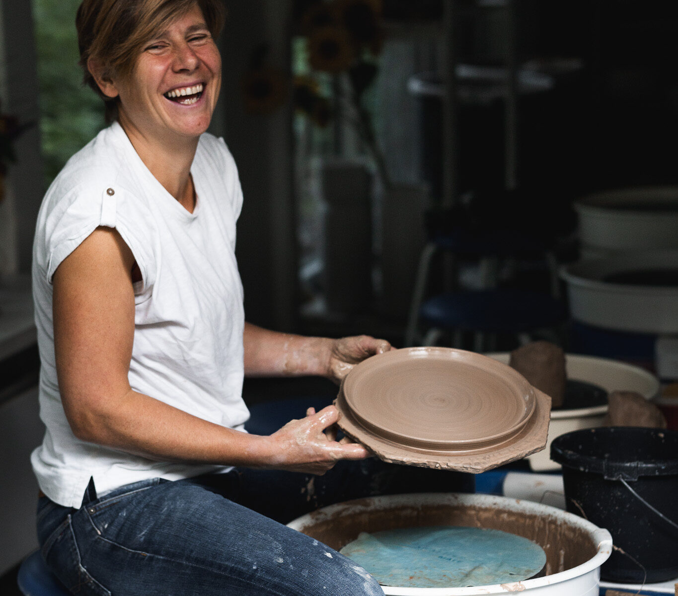 Katrien in Atelier Klat Keramiek